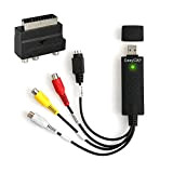 AUTOUTLET Convertitore da VHS a DVD Audio video USB Cattura kit Scart Completo con cavi,Registrare qualsiasi dispositivo video con Connettore ...