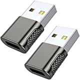 AuviPal Adattatore da USB C femmina a USB maschio, confezione da 2, caricabatterie USB A a USB tipo C cavo ...