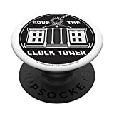Back to the Future Clock Tower Circle Logo PopSockets PopGrip: Impugnatura per Telefoni Cellulari e Tablet Intercambiabile