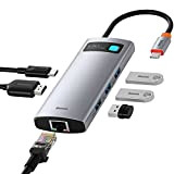 Baseus Hub USB C Adattatore Multiporta 6 in 1 Tipo C Hub Portatile con HDMI 4K, Porta 1Gbps Ethernet, 3 ...