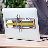 BEBLAU SHIFT Organizer adesivo rimovibile per laptop e scrivanie per avere sempre a portata di mano cavi, penne e i ...