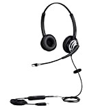 Beebang Binaural Cuffie USB Headset with Noise Cancelling Microphone for Skype Microsoft Lync Teams Jabber Zoom