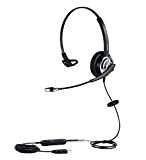 Beebang Mono Cuffie USB Headset Headphone with Microphone Noise Cancelling for Skype Microsoft Lync Teams Jabber Voice Recognition