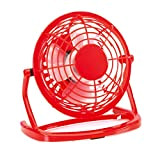 Begoon Ventilatore da ufficio, 14 cm, mini ventilatore USB, silenzioso, (Rosso)