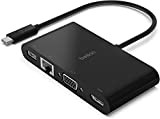 Belkin Adattatore Multimediale USB-C, Hub USB-C con porte VGA, HDMI 4K, USB 3.0 ed Ethernet, per MacBook Pro, iPad Pro, ...