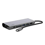 Belkin Hub Multimediale USB-C con Cavo USB-C Attaccato (Dock USB-C per Laptop Mac OS e Windows Dotati di USB-C, 1 ...