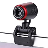 Bewinner 0.3MP Videocamera USB con Microfono, Web Camera Lens in Vetro di Alta Aualità, Fotocamera Web MIi a 360 ° ...