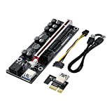 BEYIMEI PCI-E riser da 1x a 16x Estensore Grafico,10 Condensatori, doppia interfaccia 6PIN e 60cm cavo di prolunga pcie,GPU Riser ...