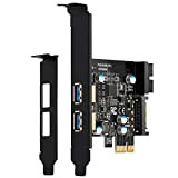 BEYIMEI PCIE USB 3.0 Card,PCI Express 1X a 2 porte con connettore USB 3.0 interno a 19 pin Scheda di ...