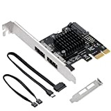 BEYIMEI Scheda di espansione PCI-E to Power eSATA, scheda adattatore PCI-E a USB+eSATA,ingresso USB 2.0 9PIN+power SATA 15PIN,supporta WIN11/10/8/7 /LINUX