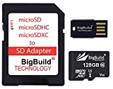BigBuild Technology 128GB ultra veloce 100MB/s U3 microSDXC scheda di memoria per OnePlus 6/6T, X, Nord CE 2/CE 2 Lite, ...