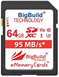BigBuild Technology - Scheda di memoria UHS-I U3 da 64 GB 95 MB/s per fotocamera Nikon D3400, D500, D5300, D5500, ...