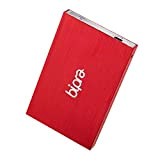 Bipra FAT32 - Hard drive esterno con USB 2.0, 2,5'', colore rosso Metallico rosso 250 GB