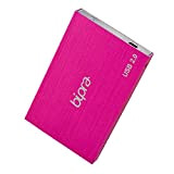 Bipra - Hard disk esterno portatile sottile, connessione porta USB 2.0, FAT32, colore: Fucsia 320 GB