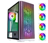 BitFenix CAJA PC ATX SEMITORRE NOVA MESH SE TG 4ARGB VENTANA RGB BLANCA MORADA