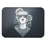 BLAK TEE Amazing Virtual Reality VR Illustration Mouse Pad 18 x 22 cm in 3 Colours Nero
