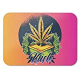 BLAK TEE The Great Golden Ganja Trophy Mouse Pad 18 x 22 cm in 3 Colours Pink Giallo