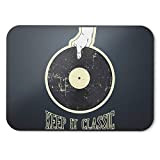 BLAK TEE Vinyl Illustration Keep It Classic Mouse Pad 18 x 22 cm in 3 Colours Nero