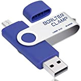 BorlterClamp 64GB Chiavetta USB 3.0, 2 in 1 Pen Drive (Micro USB e USB 3.0) Memoria Flash, OTG USB Flash ...