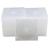 BQLZR 12.9 x 12.6 cm trasparente plastica vuoto Slim singolo disco custodie per CD DVD con trasparente interno vassoi, confezione ...