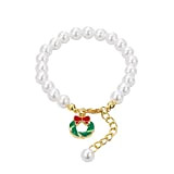 Braccialetto di Natale Ornamento di Cristallo Perline di Natale Set di Braccialetti di Fitness Orologi (E-j, Taglia unica)