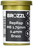 BROZZL RepRap M6 - Ugello in ottone da 1,75 mm (E3D V6), diametro 0,4 mm, per stampanti 3D