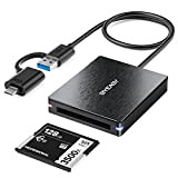BYEASY USB C e lettore di schede USB 3.0 con cavo intrecciato, alluminio Lettore/scrittore di schede di memoria USB 3.0 ...