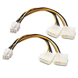 Cable Matters Pacco da 2 Cavo PCI-E 6 Pin a Molex, 2 Molex a PCIe 6 Pin – 15cm