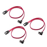 Cable Matters Pacco da 3 Cavo SATA III angolo retto 90 gradi fino a 6.0 Gbps (Cavo SATA 3) Colore ...
