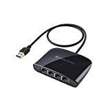 Cable Matters Switch da USB 3.1 a 4 porte Gigabit Ethernet (adattatore da USB a Gigabit Ethernet) nero