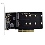Cablecc - Adattatore Dual 2X NVME M.2 AHCI a PCIE Express 3.0 Gen3 X8 X16 Raid Card VROC Raid0 Hyper ...