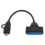 cablecc Cavo Adattatore SSD Type C & USB 3.0 Maschio a SATA 22 Pin 2.5"per Disco Rigido per MacBook e ...