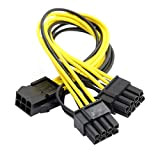 Cablecc, cavo splitter di alimentazione PCI-E PCI Express ATX, 6pin, da maschio a doppia scheda video 8pin e 6pin femmina