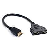 Cablecc HDMI maschio a 2 HDMI femmina 1 in 2 Out Splitter cavo adattatore convertitore