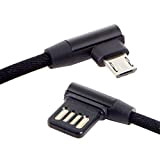 Cablecc Micro USB 5Pin/USB-C 3.1 Tipo C a sinistra ad angolo retto 90 gradi USB 2.0 cavo dati con custodia ...
