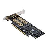 Cablecc PCI Express PCI-E 3.0 & Dual SATA a NGFF NVME MSATA M-Key B/M-Key SSD Adattatore 3 in 1
