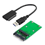 Cablecc USB 3.0 a mSATA 50Pin SSD e adattatore Micro SATA 7+9 16pin da 1,8" Add on Cards PCBA USB ...