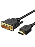CableCreation Adattatore DVI to HDMI, 4.9 Piedi HDMI maschio a DVI (24 + 1) cavo maschio, placcato oro HDTV a ...