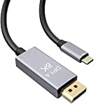 CABLEDECONN Cavo USB-C a DisplayPort 1.4 8K 7680x4320 8K@60Hz 4K@144Hz Adattatore Video Ultra HD Compatibile con Nuovo MacBook 2019 2020 ...