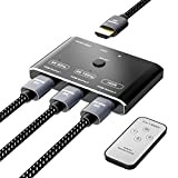 CABLEDECONN HDMI 2.1 3in1 8K Auto Switch 3in 1out(Only) Directional Converter Ultra HD 8K@60Hz 4K@120Hz HDR 3 Port 48Gbps eARC ...