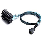 CableDeconn sff-8643 interno mini SAS HD to (4) connettori con sff-8482 SAS pin di alimentazione cavo 12 GB/s 1 m
