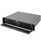 CableMarkt - Case per Montaggio su Rack 19" Nero IPC Mini-ITX 2U 4x3,5" profondità 360mm