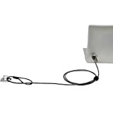 CaLeQi - Cavo Nero di Sicurezza con Lucchetto, per Notebook, Laptop, Computer Portatili, Monitor LCD – Lunghezza: 2 m (Blocco ...