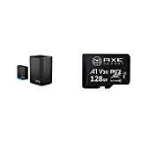 Caricabatteria doppio e Batteria (HERO8 Black/HERO7 Black/HERO6 Black) Accessorio GoPro ufficiale + AXE Scheda di memoria microSDXC da 128 GB ...
