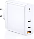 Caricatore GaN USB-C 140 W, PD 3.1 con 3 Porte, Caricatore Rapido per Laptop, Compatibile con MacBook Pro 16″/Air, iPad ...