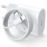 Caricatore iPhone [Certificato Apple MFi] Apple Alimentatore USB‑C da 20W Caricabatterie Adattatore USB C con cavo da USB C a ...