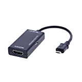 Cavo Adattatore OTG Micro USB maschio a HDMI e Micro USB femmina, Nero