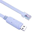 Cavo da USB a console, cavo per console USB, console USB a Rj45, rollover USB per Windows/Vista/MAC/Linux (1,8 m/6 Ft, ...