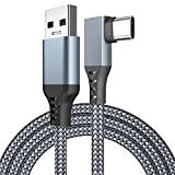 Cavo da USB a USB tipo C intrecciato a 90 gradi trasferimento dati veloce USB C cavo di ricarica per ...