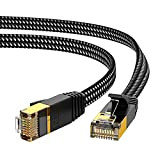 Cavo Ethernet Cat 7 3m, KINBETA Cavo Ethernet ad alta velocità Gigabit Cat7 Internet Network a Nastro Intrecciato Lan Rj45 ...